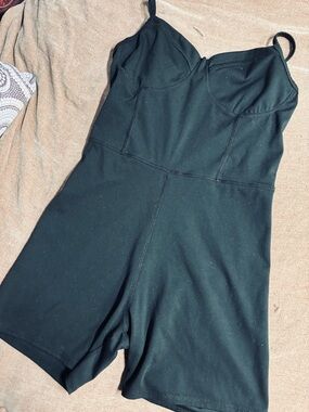 No Boundaries Black Sleeveless Romper with Spaghetti Straps